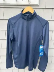 EMS Men's Dual Thermo 2 Quarter Zip TechWick Small Blue New with tags