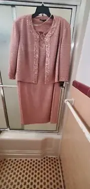 NWT Briana Miley Beautiful 2P Dress Set. Sz1 8 & 20W; Apricot Color. $80 Each.