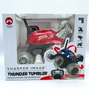 NEW- SHARPER IMAGE® THUNDER TUMBLER REMOTE CONTROL 360° SPINNING CAR RED