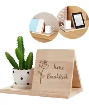 Personalized birthday flower solid oak triangular book stand
