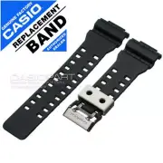 Casio Black w/ White Watch Band f/ G-Shock GA-100BW-1A GA-110BW-1A Rubber Strap