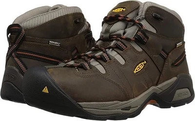KEEN Utility Men's Detroit XT Mid Soft Toe Waterproof Work Boots Brown 14 Wide