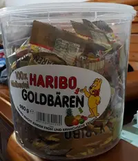 在飛比找Yahoo!奇摩拍賣優惠-HARIBO 哈瑞寶 德國小熊軟糖 金熊Q軟糖 一桶 100