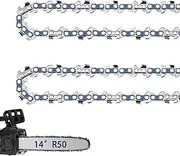 5 Pack 14 Inch Chainsaw Chain Fits Stihl 3/8" LP Pitch .043" Gauge 50 Drive Links, 14" Replacement Chain Fit for STIHL MS170, MS180C, MS193T, MS194T, 61PMM3 50 and More, R50