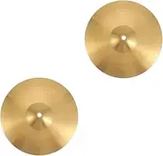 BESPORTBLE 2pcs Brass Hi Hat Cymbals Durable Drum Cymbal for Beginners Professionals High Hardness Versatile Performance for Drum Kits and Percussion Instruments Golden