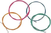 RiToEasysports Bass Strings, 1.16 mm, 1.44 mm, 2.0 mm, 2.54 mm (.046-.100) 4 String Colourful Steel and Nickel Alloy Electric Bass Parts