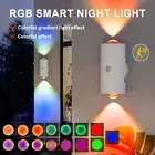 Body Motion Sensor LED Night Light RGB Wall Lamp -Stairs Doorway Bedside Toilets