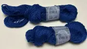 RC Rug Crafters Yarn 2 Skeins Royal Blue Same Lot 100% Kodel III Poly 2.5 oz