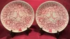 2 Brand New W/ Tags Crate & Barrel Carly Dodsley Red Birds Serving Plates 11”
