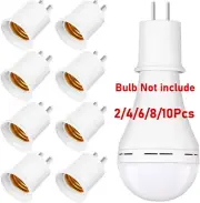 E26/E27 Light Bulb Socket To Plug-in Adapter Converts Outlet To Lamp Socket 125V