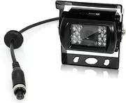 Elinz Forward View Reversing Reverse Camera Cam 4 PIN Heavy Duty 120° Viewing Angle CCD IR Night Vision Waterproof 12V 24V for Truck and Caravan, with 10m Cable, 2 Years Warranty