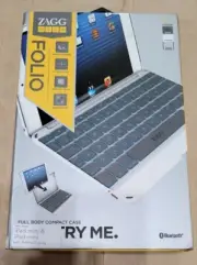 ZAGG folio Backlit Bluetooth Hinged Keyboard Folio; iPad Mini 135° Viewing Angle