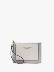 Lena Colorblock Pebbled Leather Small Card Holder Wristlet