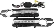 JIUYIN LED DRL Daytime Running Light Fit For Volvo S80 2007-2013 LED Daylight Amber White Fog Light Car DRL lights