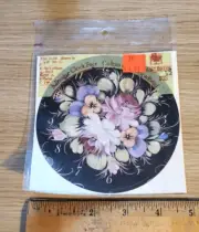 Walnut Hollow Adhesive Clock Face Pansies Crafting Woodwork Hobby 4.5"