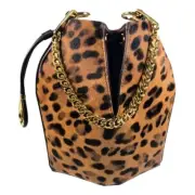Alexander McQueen The Bucket Bag Cheetah Print Pony Hair NEW