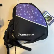 Transpack Edge Jr+ Kids Ski/Snowboard Boot and Gear Bag Backpack Purple star