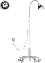 Surgical Examination Light Lamp, Floor Stand Type Medical Exam Lamp,w/Universal Wheels Mobile Shadow Less Flexible Gooseneck LED Exam Light,for Gynecology Ophthalmology Tattoo Light
