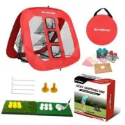 Pop-Up Golf Chipping Net - Ultimate Target 1 Red Net+ 2 Mats+ 12 Balls Combo