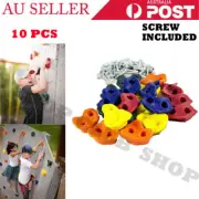 10x Textured Climbing Rock Wall Stones Holds Hand Feet Kids Gift Assorted+Screws