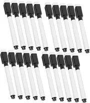 20Pcs Small Dry Erase Markers with Eraser Versatile Whiteboard Pens for School Office and Home Use Fine Tip Core Water Based Markers