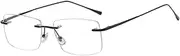 Hellery Anti Blue Light Glasses, Computer Glasses, Rimless Frame PC Lens Stylish for Men and Women