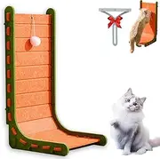 Mellowkin Cat Scratcher, 2025 Vertical Felt Cat Scratcher, Triangular Vertical Integrated Scratching Board with Cat Bed, Durable Easy to Clean (L-B)