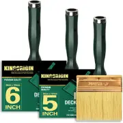 3 Piece(4Inch,5Inch,6Inch) Deck Stain Brush by Block Brush, Paint Brush Heavy D