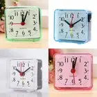 Portable White Alarm Clock Beeping Sound Easy to Read Numbers Battery Operated