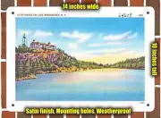METAL SIGN - New York Postcard - Cliff House On Lake Minnewaska, N. Y.