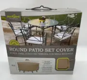 BACKYARD BASICS round patio set cover back yard basics up to 96 inches