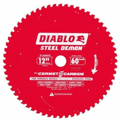 Diablo 305mm 12" 60 Teeth Steel Demon Ferrous Metals Circular Saw Blade
