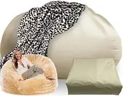 2/3/4/5/6/7ft Tough Anti-Tear Linner Bag Cover Bean Bag Pouf Inner Wash Bags Sofa Sac Beanbag Insert Covers Couch Inner Covers Beanbag No Filling Insert (Size : 6ft-D180cm-cover)