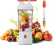 Portable Blender for Juicer and Shakes and Smoothies, 750ml USB-C Rechargeable - Mini Small Blender Cup for Kitchen, Office, Gym (White)