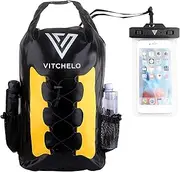 Vitchelo Waterproof Backpack Dry Bag for Women & Men - 30L Floating Storage Waterproof Bag with Phone Case - Lightweight Back Pack for Travel, Swimming, Boating, Kayaking, Hiking, Camping and Beach