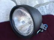 BLACK 12 VOLT CUSTOM HEADLIGHT FOR HARLEY & CUSTOM BOBBERS