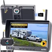 Wireless Backup Camera for RV, 7 Inch Dual Camera System with Front Cam, 1080...