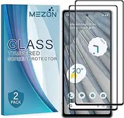 MEZON [2 Pack] Full Coverage Tempered Glass for Google Pixel 7a (6.1") - Crystal Clear Premium 9H HD Screen Protector (Pixel 7a, 9H Full)