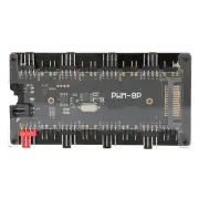 RGB Splitter Hub - 12V 4 Pin PWM+ 5V 3Pin ARGB 2 in 1 Fan Hub with Remote Con...