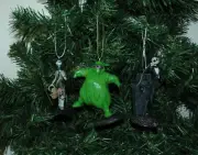 Jack & Sally (Free Oogie) Nightmare Before Christmas Ornaments