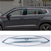 For VW Taos 2022-2024 Steel Chrome Window Trim Strip Sill Molding Cover 12PCS (for: Volkswagen)