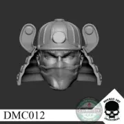 Samurai with helmet and mask custom head for 4" 6" 7" 12" action figures