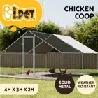 i.Pet Chicken Coop Cage Run Rabbit Hutch Large Walk In Hen House Cover 3mx4mx2m