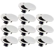 10 Pack - TDX 6.5" 2-Way Ceiling Wall Home Theater Speaker Flush Mount White New
