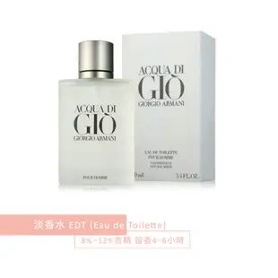 Giorgio Armani 亞曼尼 Acqua di Gio 寄情水 男性淡香水 100ml《BEAULY倍莉》 男香