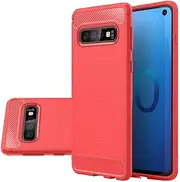 Compatible with Samsung Galaxy S10e Case,Compatible with Samsung Galaxy S10e 4G SM-G970 Full Protection Shockproof TPU Soft Shell Cell Phone Case Cover Red