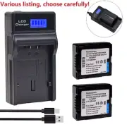 Li-ion Battery or LCD Charger for Panasonic CGR-DU07 CGA-DU07 PV-GS150 PV-GS180