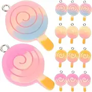 CORHAD DIY Necklace Charms 20pcs Lollipop Pendants Jewelry Pendants Decors for Necklace Bracelet Keychain Making