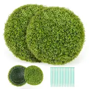 Costway2 Pieces Artificial Plant Boxwood Topiary Ball-M