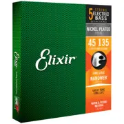 Elixir NANOWEB Nickel Bass — 5-String 14207 Light/Medium .045-.135